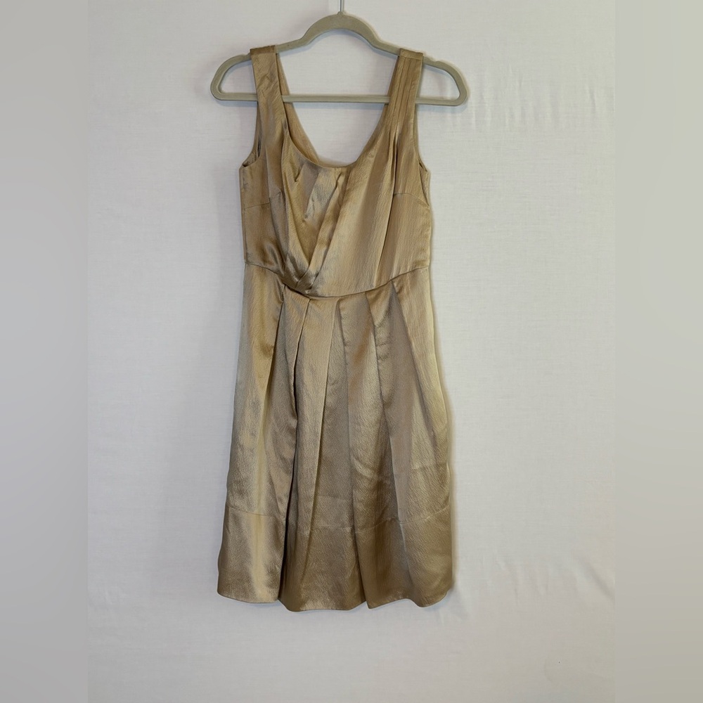 Banana Republic Gold Pleated dress